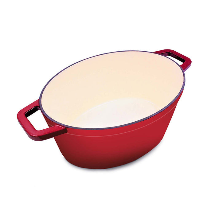 Red 6.5L Round Cast Iron Casserole
