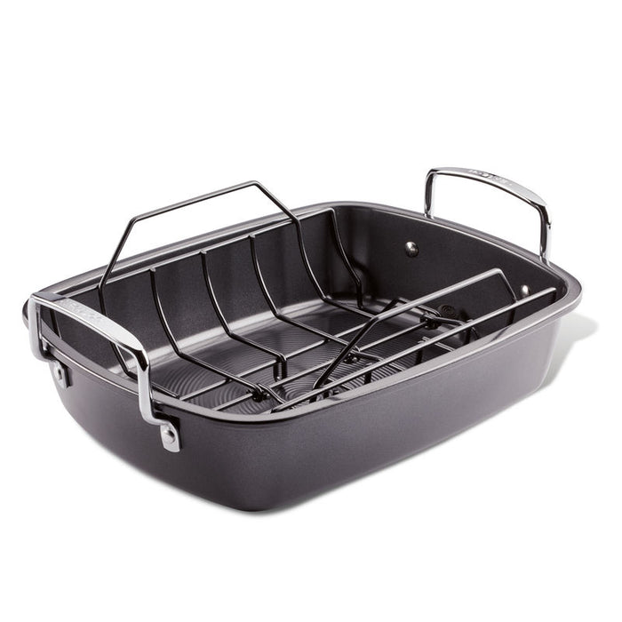Roasting Pan: Nonstick Roaster Pan with Easy Serve Rack