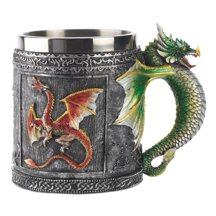 Royal Dragon Medieval Mug Polyresin & Metal