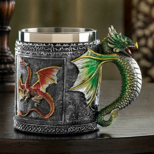 Royal Dragon Medieval Mug Polyresin & Metal