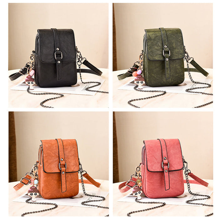 Sac à Bandoulière Carré en PU pour Téléphone Portable ciaovie