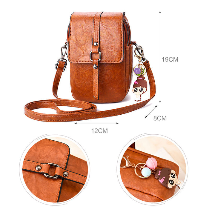 Sac à Bandoulière Carré en PU pour Téléphone Portable ciaovie