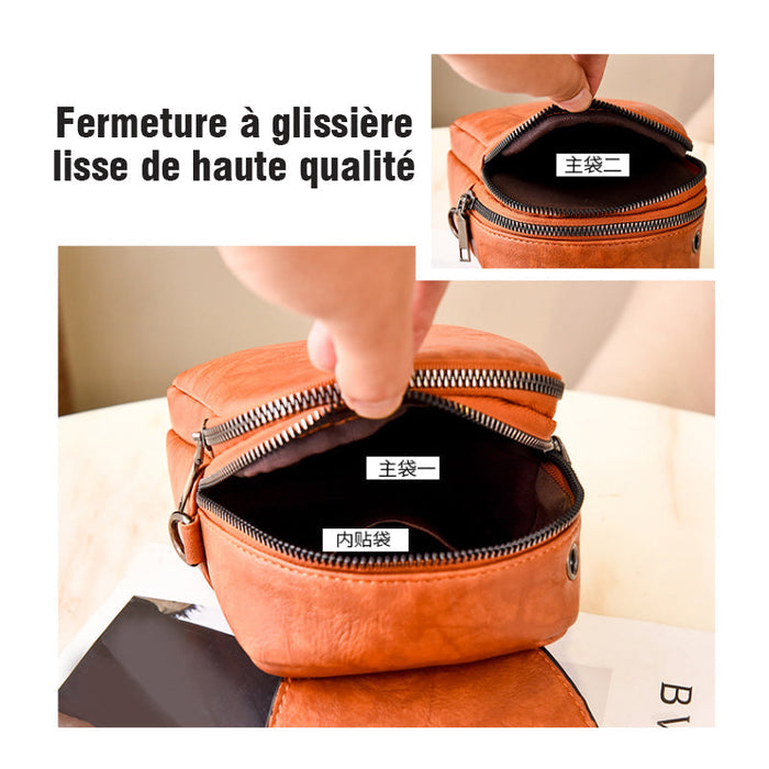Sac à Bandoulière Carré en PU pour Téléphone Portable ciaovie