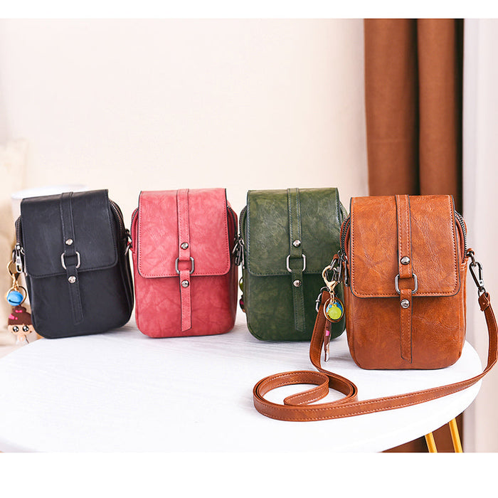 Sac à Bandoulière Carré en PU pour Téléphone Portable ciaovie