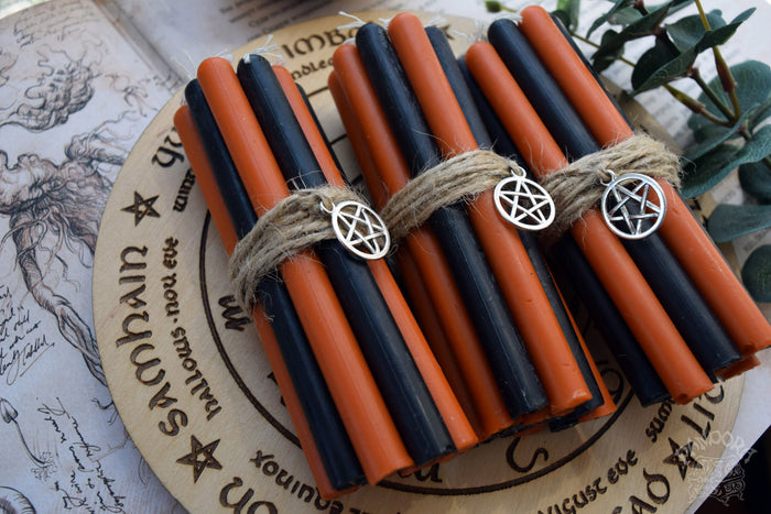 Candle - Samhain - Wheel Of The Year - Set Of Beeswax Candles