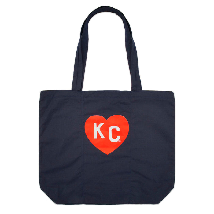 Sandlot Goods x Charlie Hustle KC Heart Ripstop Roll Tote - Navy