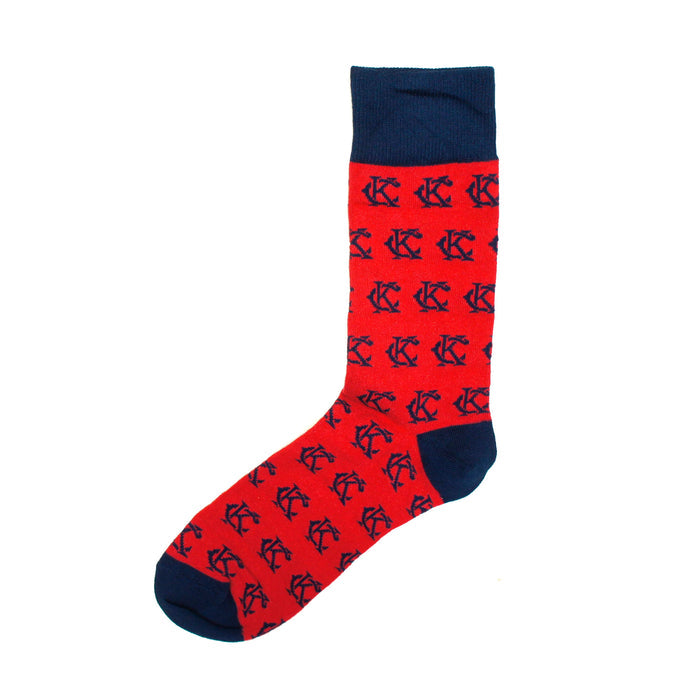 School of Sock KC Logo Socks - Red & Navy