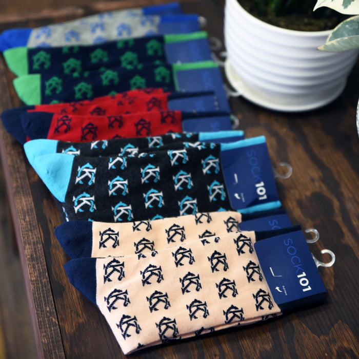 School of Sock KC Logo Socks - Red & Navy