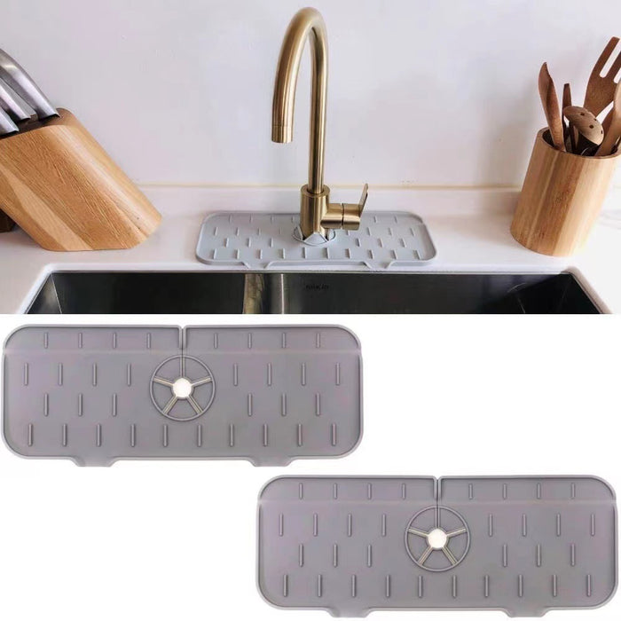 Silicone  Faucet Absorbent Mat Sink Splash Guard Splash Catcher Countertop Protector For Bathroom or Kitchen cjdropshipping