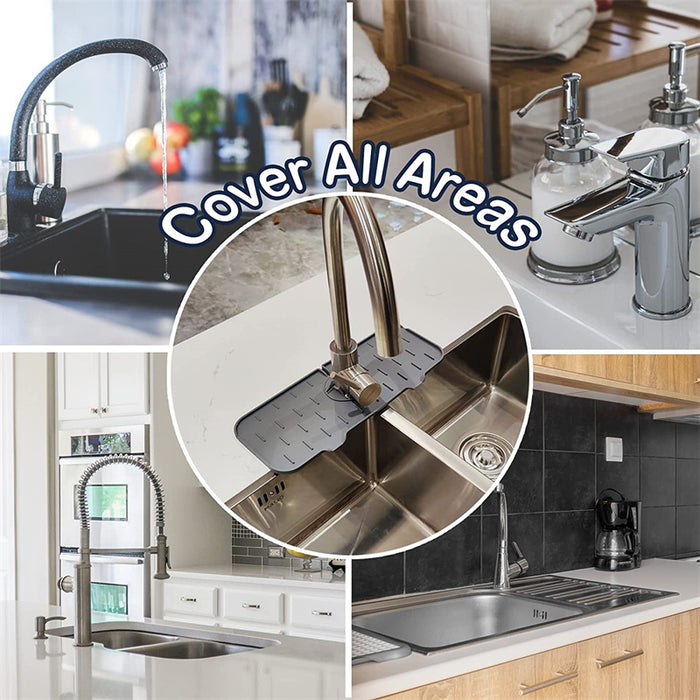 Silicone  Faucet Absorbent Mat Sink Splash Guard Splash Catcher Countertop Protector For Bathroom or Kitchen cjdropshipping