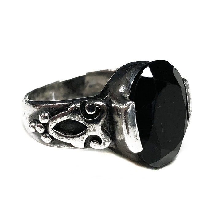 Silver & Black Onyx Ring