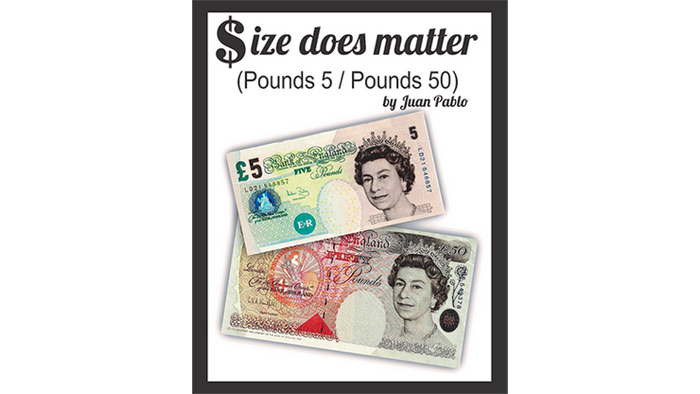 Size Does Matter POUND 5 to 50 (Gimmicks and Online Instructions) by Juan Pablo Magic