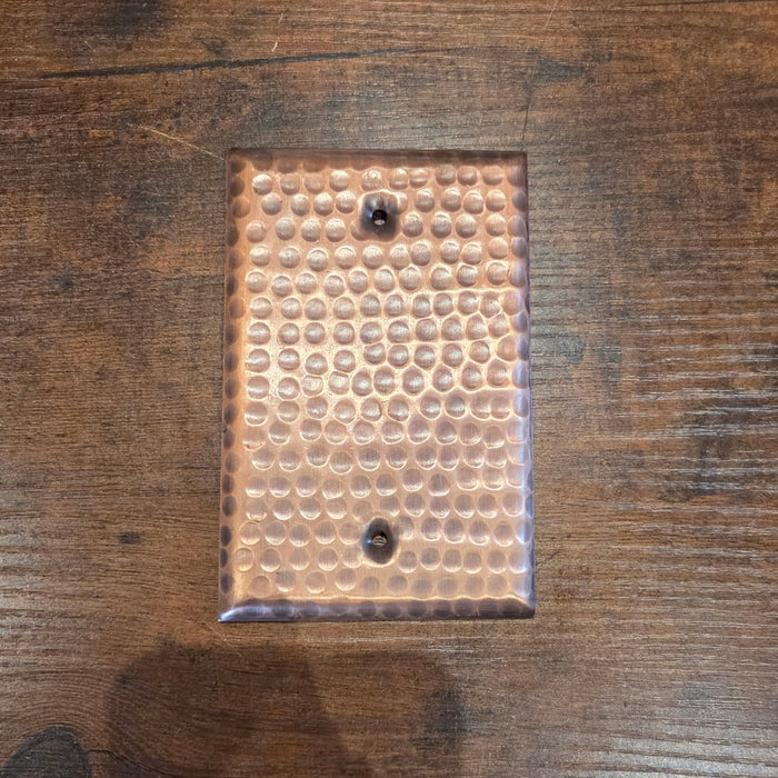 Solid Copper Hammered Blank Wall Plate