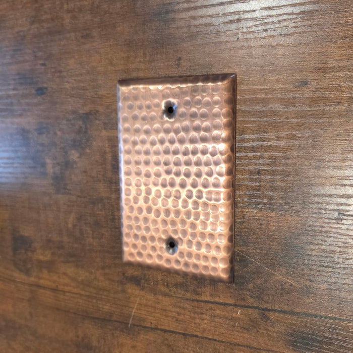 Solid Copper Hammered Blank Wall Plate