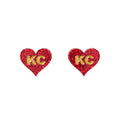 Stellar Glitter KC Heart Studs