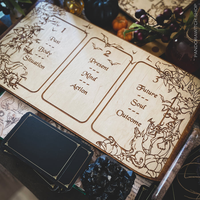 Tarot Board Three Card Spread - Forever Halloween - Natural