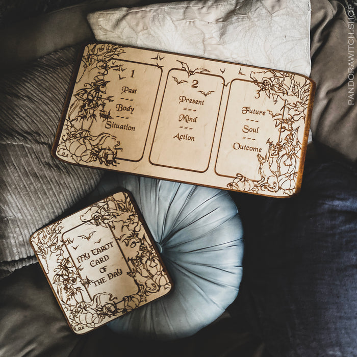 Tarot Board Three Card Spread - Forever Halloween - Natural