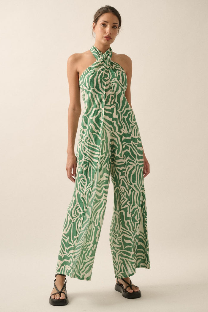The Avayah Convertible Halter Jumpsuit