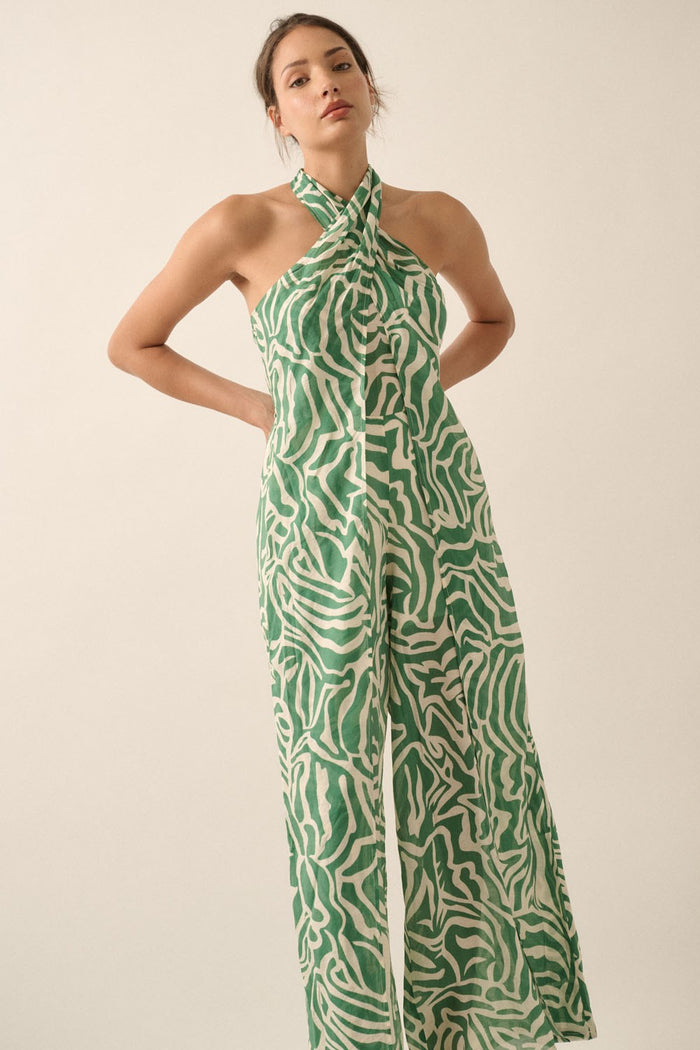 The Avayah Convertible Halter Jumpsuit