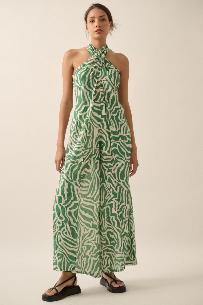 The Avayah Convertible Halter Jumpsuit