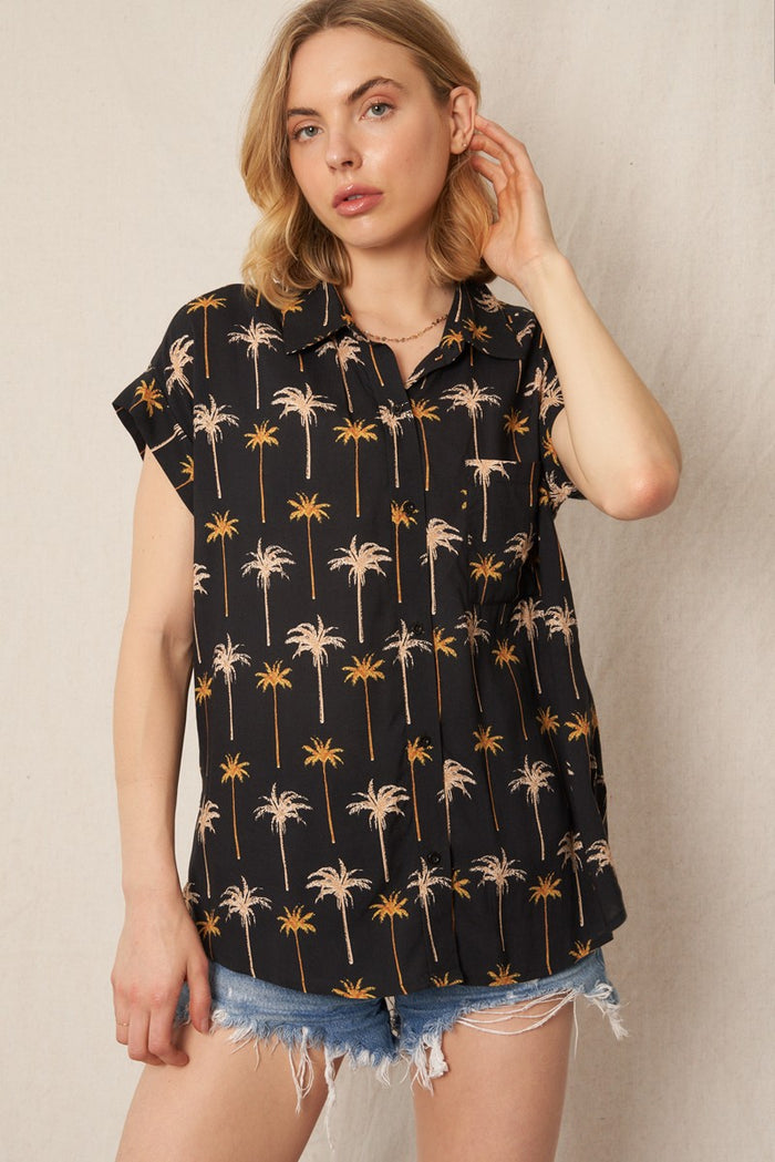 The Dysis Palm Tree Button Down Shirt