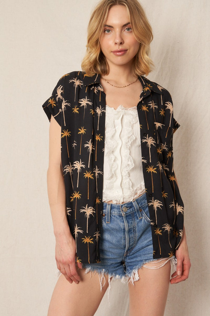 The Dysis Palm Tree Button Down Shirt