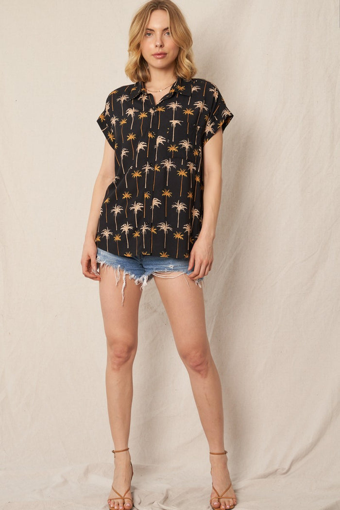 The Dysis Palm Tree Button Down Shirt