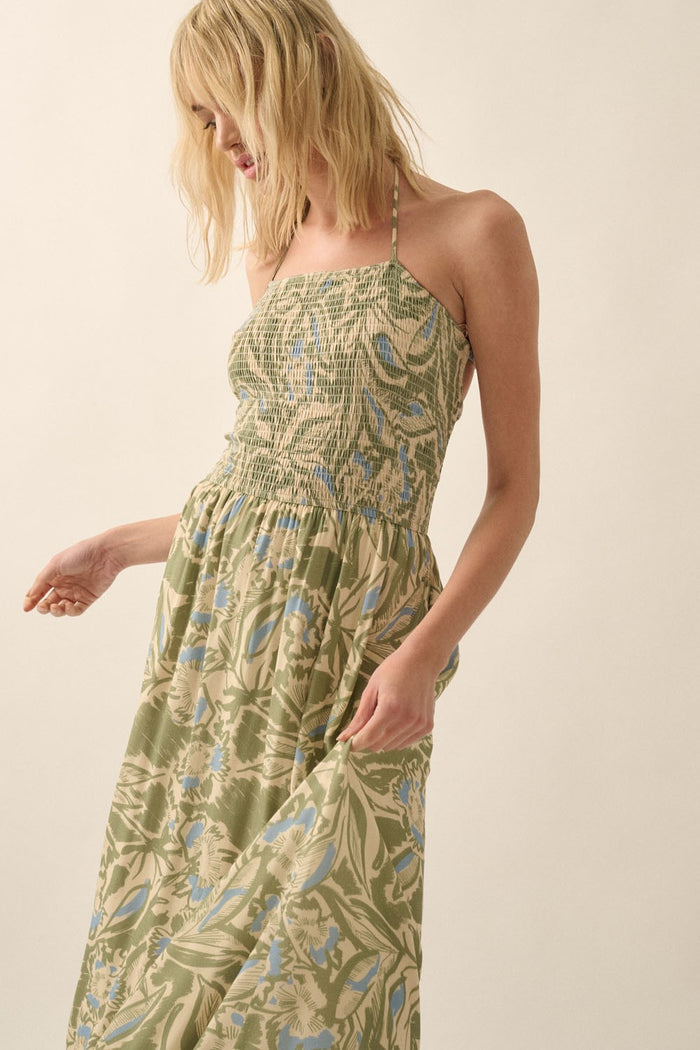The Lilith Floral Smocked Maxi Dress