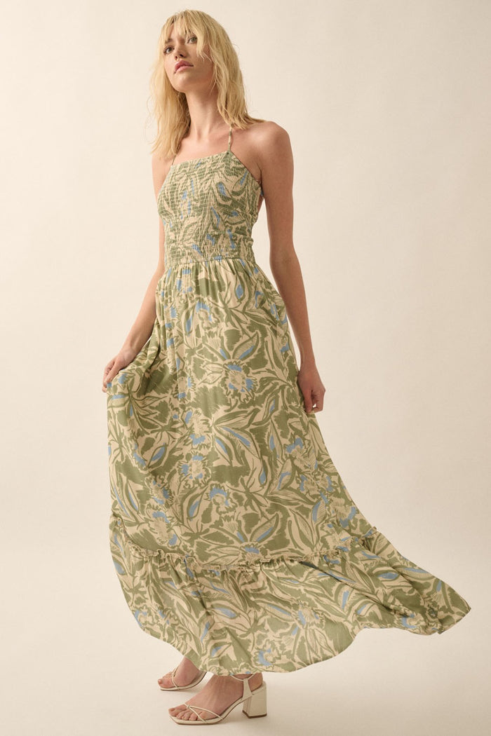 The Lilith Floral Smocked Maxi Dress