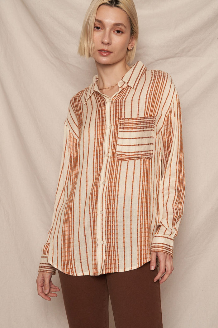 The Merrin Striped Button Down Shirt