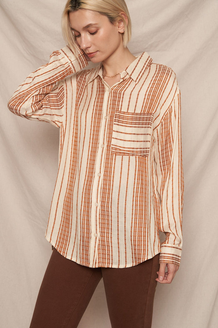 The Merrin Striped Button Down Shirt