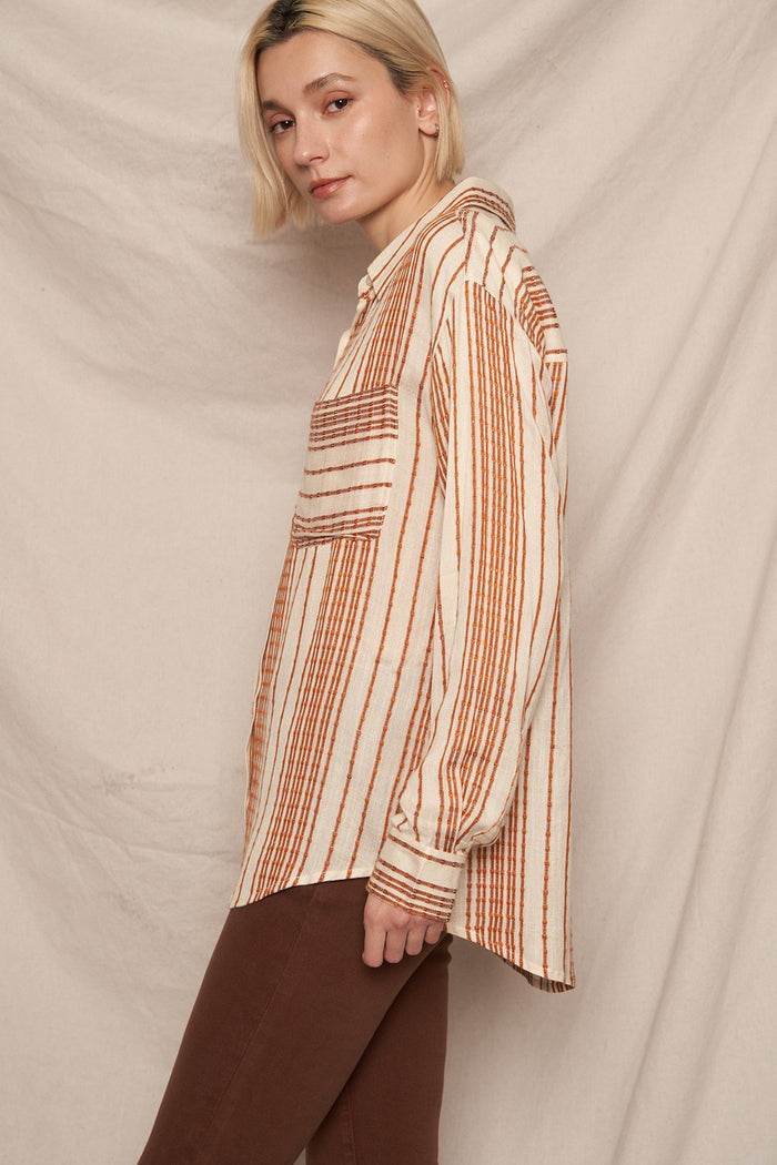 The Merrin Striped Button Down Shirt