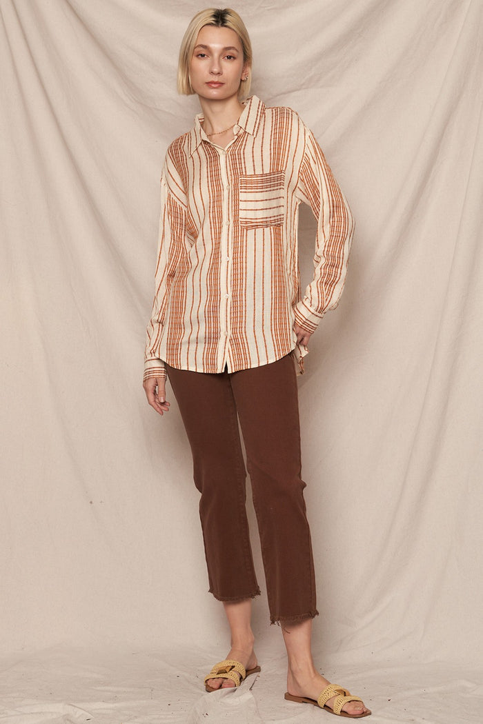 The Merrin Striped Button Down Shirt