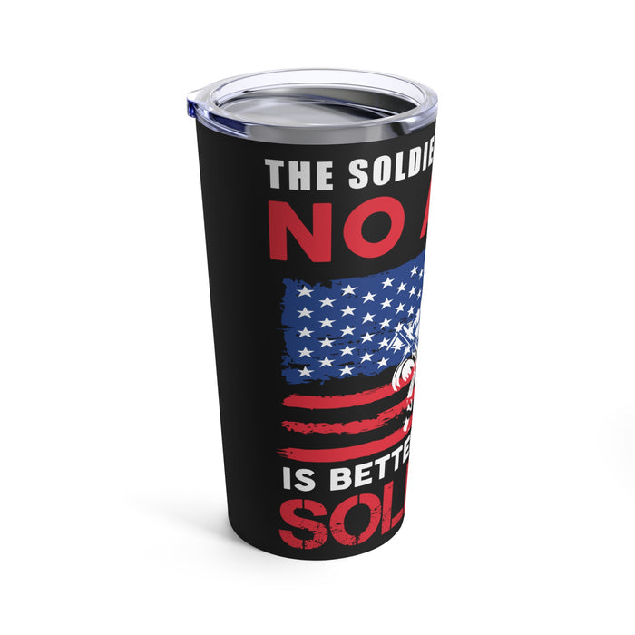 The Soldier's Spirit: 20oz Military Design Tumbler - Empower Your Army with Strength and Unity!