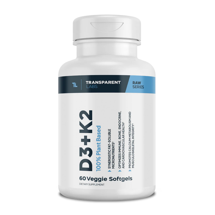 Transparent Labs - D3+K2 - 60 Softgels