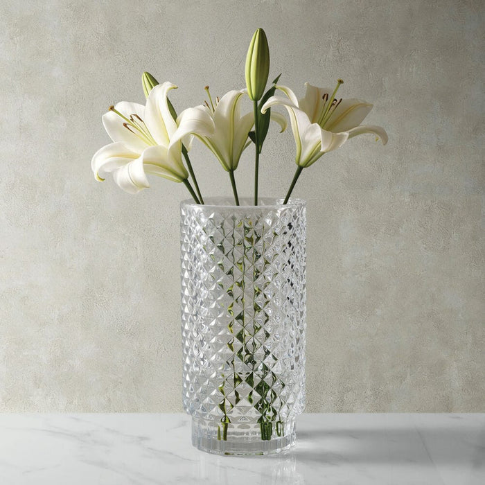 Trellis Glass 10.75 Inch Vase