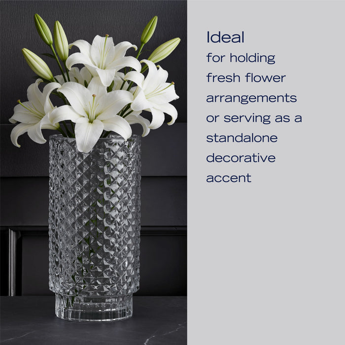 Trellis Glass 10.75 Inch Vase