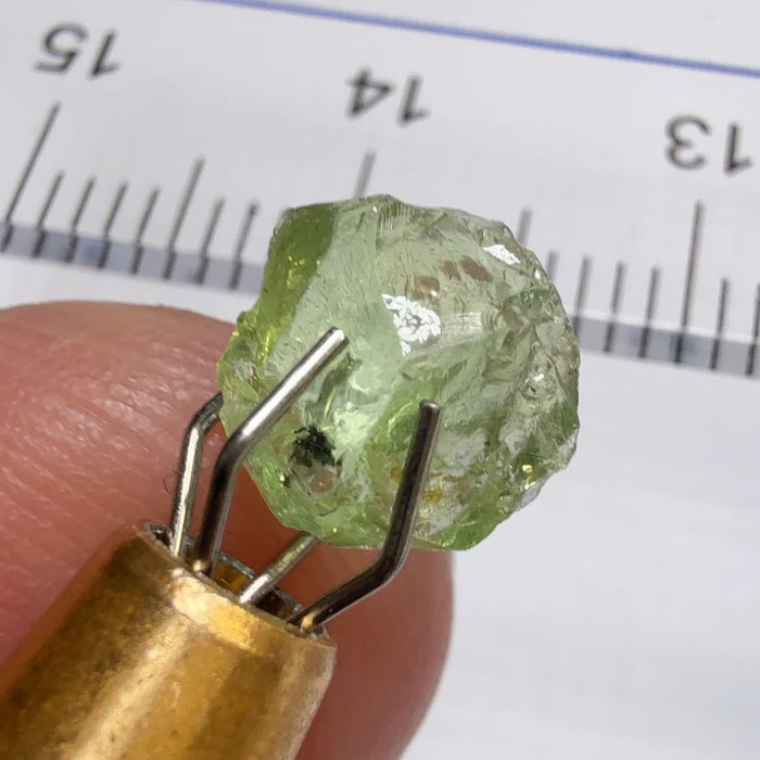 Tsavorite Garnet, 1.89ct, Tanzania, Untreated Unheated, too flat to facet but great to set as is into jewellery