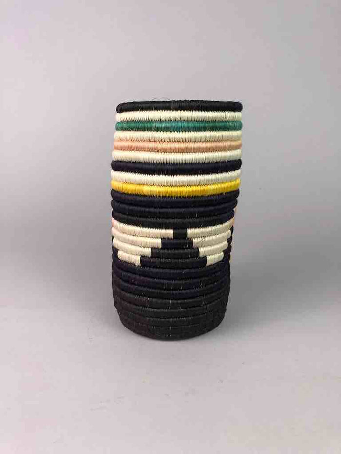 Tutsi Cylinder Sisal Basket, 8.25" x 4.5"