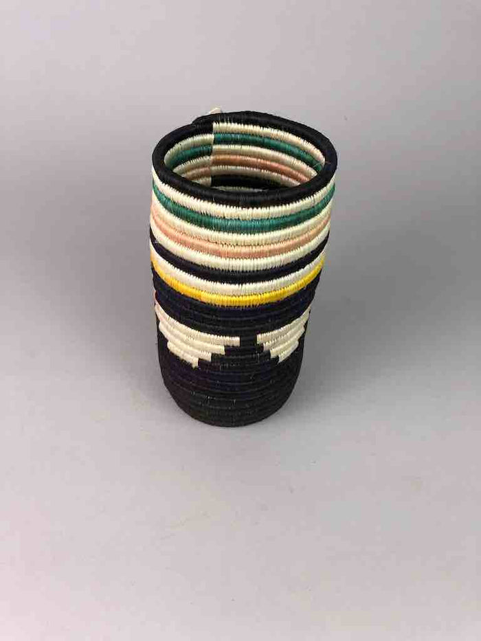 Tutsi Cylinder Sisal Basket, 8.25" x 4.5" - view 2