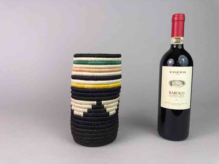 Tutsi Cylinder Sisal Basket, 8.25" x 4.5" - view 3