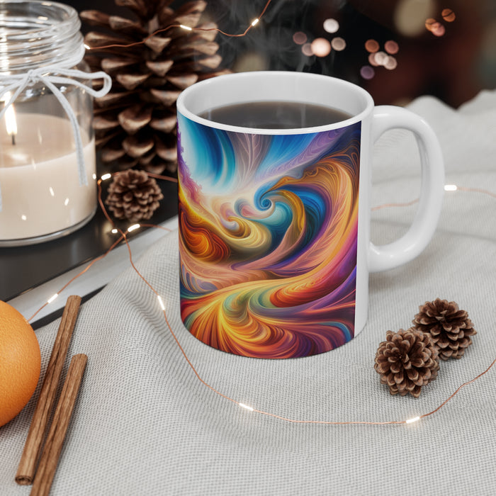 Tye Dye Swirls & Ripples #2 Ceramic 11oz AI Decorative Mug