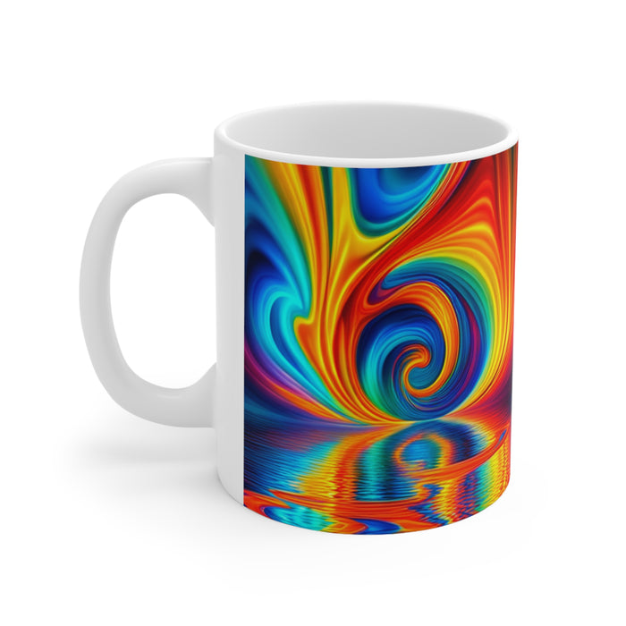 Tye Dye Swirls & Ripples #8 Ceramic 11oz AI Decorative Mug