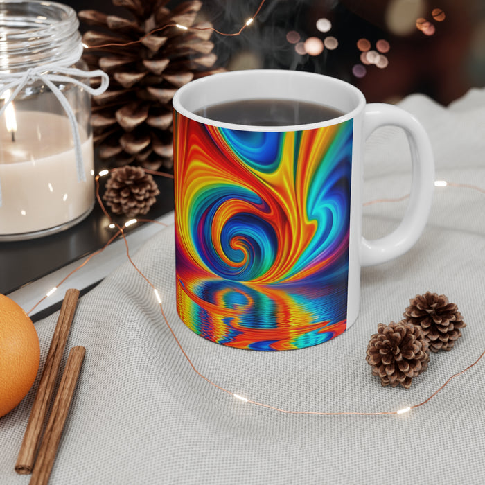 Tye Dye Swirls & Ripples #8 Ceramic 11oz AI Decorative Mug