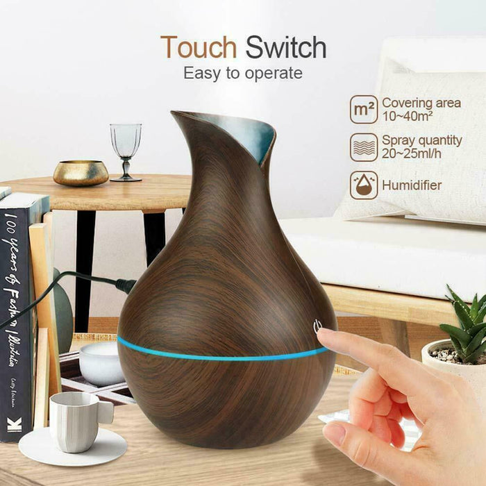 Ultrasonic Humidifier Oil Diffuser Air Purifier Aromatherapy with LED Lights cjdropshipping