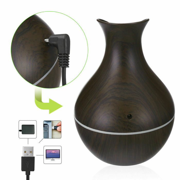 Ultrasonic Humidifier Oil Diffuser Air Purifier Aromatherapy with LED Lights cjdropshipping