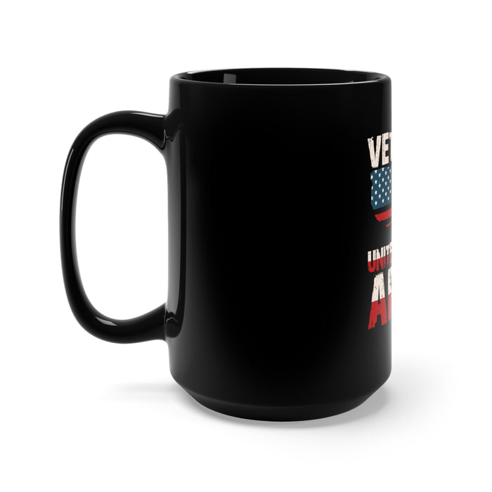 United States Army Veteran: 15oz Military Design Black Mug