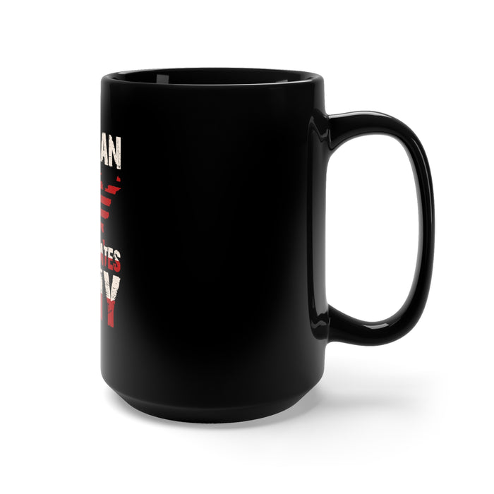 United States Army Veteran: 15oz Military Design Black Mug