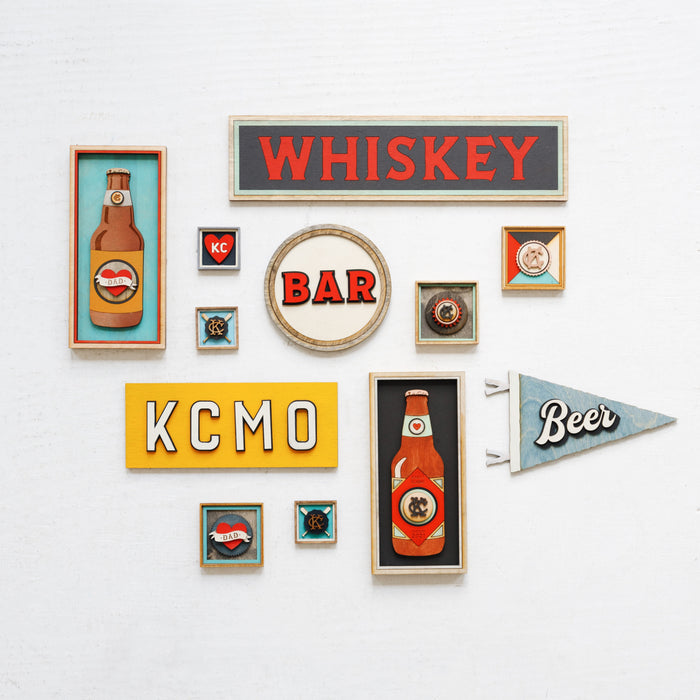 Wee Woodworks KC Baseball Magnet