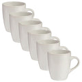 White Mari 400ml Ceramic Mugs (Set of 6)